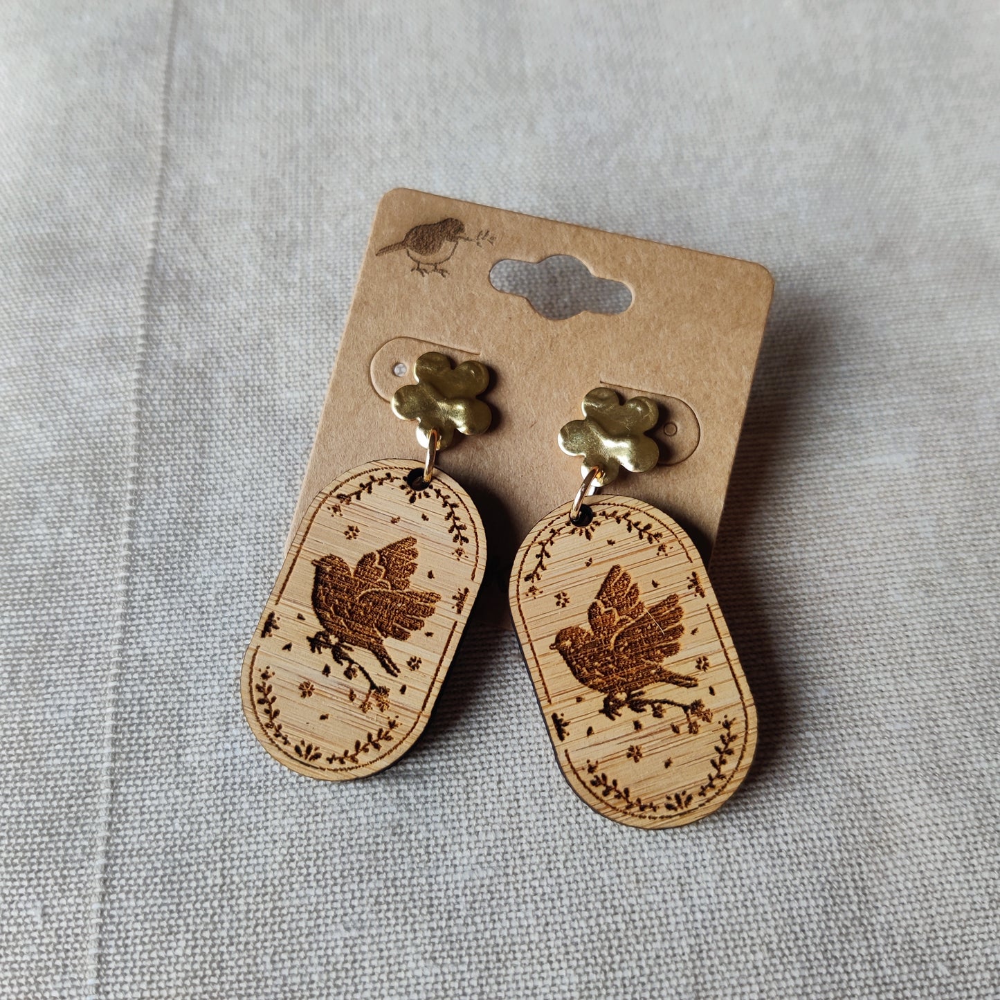 Earrings Spring Forest - Birds