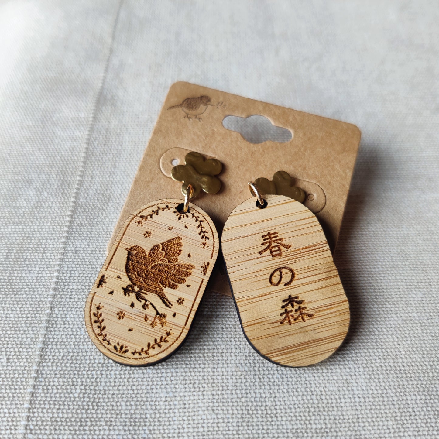 Earrings Spring Forest - Birds